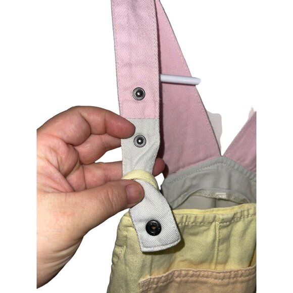 COTTON ON KIDS Girls 13-14 Ginnie Slouch Shortall Colorblock Pastel Denim $49.99 - Picture 7 of 15